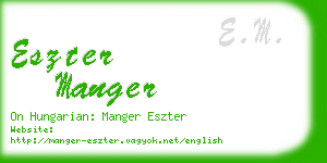 eszter manger business card